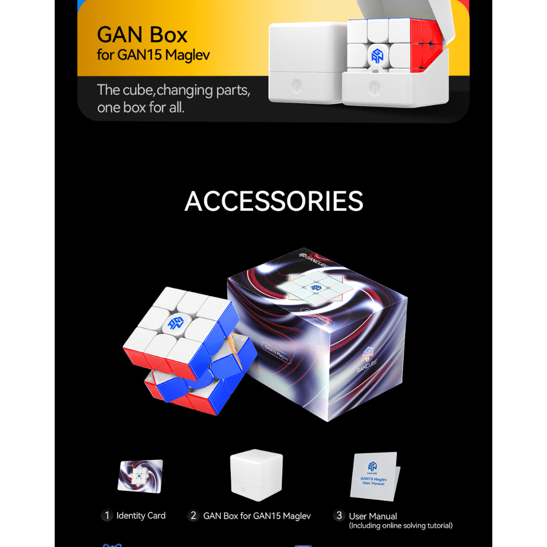 [Pre Order] - Gan 15 magnetic 3x3 speedcube Maglev UV